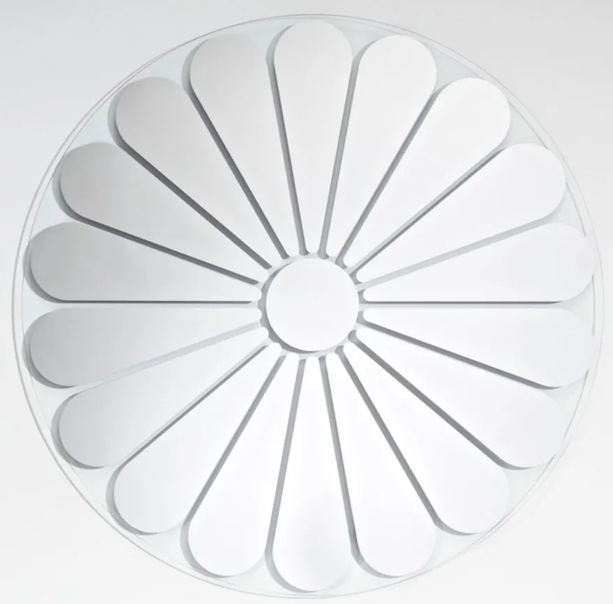 Casa Padrino Luxus Wandspiegel mit Blumenmotiv Ø 105 cm - Designer Spiegel