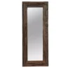 Casa Padrino Luxus Wandspiegel Dunkelbraun 120 x 4 x H. 50 cm - Altholz Spiegel