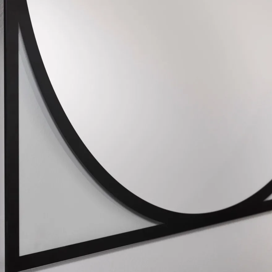 Casa Padrino Luxus Wandspiegel Schwarz 90 x H. 90 cm - Wohnzimmer Spiegel - Garderoben Spiegel - Luxus Kollektion