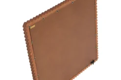 Casa Padrino Luxus Wandspiegel Braun 56,5 x 4 x H. 56,5 cm - Quadratischer Wandspiegel Kiko mit Rahmen aus Mindi-Holz im Amber Finish - Luxus Deko Accessoires