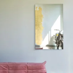 Casa Padrino Luxus Wandspiegel Gold 80 x 2,5 x H. 130 cm - Rechteckiger Wohnzimmer Spiegel - Schlafzimmer Spiegel - Garderoben Spiegel - Luxus Möbel - Luxus Interior - Luxus Qualität