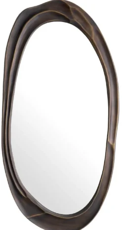 Casa Padrino Luxus Wandspiegel Bronze 71,5 x 4 x H. 144 cm - Aluminium Wohnzimmer Spiegel - Schlafzimmer Spiegel - Garderoben Spiegel - Luxus Möbel - Luxus Interior