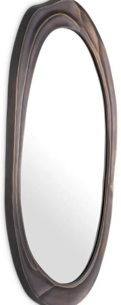 Casa Padrino Luxus Wandspiegel Bronze 71,5 x 4 x H. 144 cm - Aluminium Wohnzimmer Spiegel - Schlafzimmer Spiegel - Garderoben Spiegel - Luxus Möbel - Luxus Interior