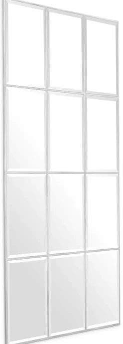 Casa Padrino Luxus Wandspiegel Silber 78,5 x H. 215,5 cm - Rechteckiger Wohnzimmer Spiegel - Schlafzimmer Spiegel - Garderoben Spiegel - Luxus Möbel - Luxus Einrichtung