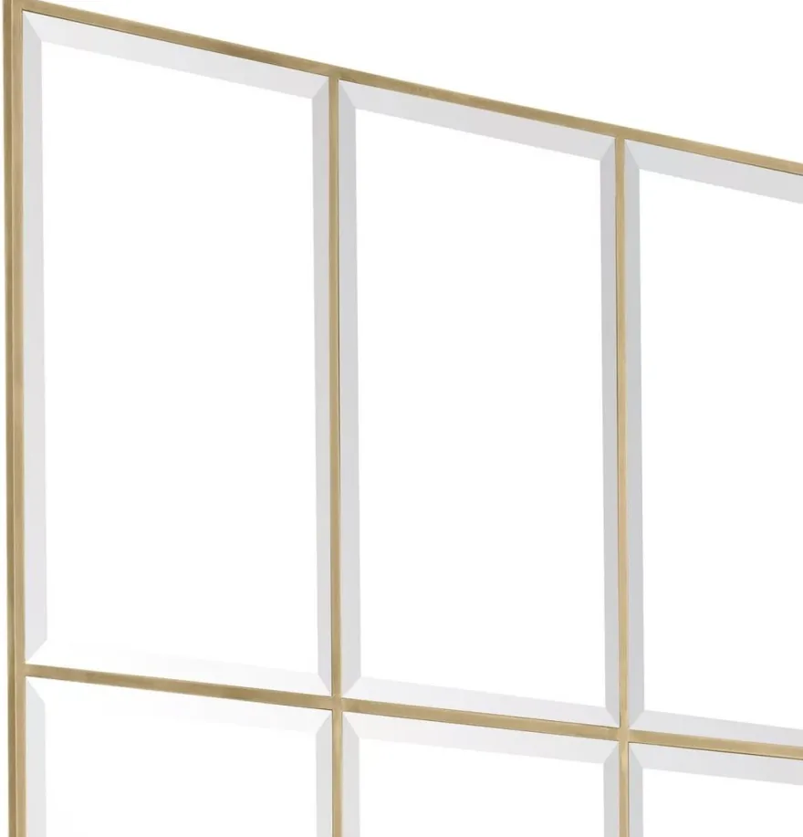Casa Padrino Luxus Wandspiegel Vintage Messing 78,5 x H. 215,5 cm - Rechteckiger Wohnzimmer Spiegel - Schlafzimmer Spiegel - Garderoben Spiegel - Luxus Möbel - Möbel Luxus - Luxus Einrichtung