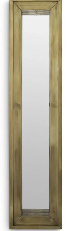 Casa Padrino Luxus Wandspiegel Vintage Messingfarben 45 x 20 x H. 200 cm - Wohnzimmer Spiegel - Schlafzimmer Spiegel - Garderoben Spiegel - Luxus Möbel
