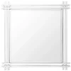 Casa Padrino Luxus Wandspiegel Art Deco 90 x 90 cm Edelstahl poliert - Quadratischer Luxusspiegel für exklusive Interieurs