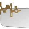 Casa Padrino Luxus Wandspiegel Bronzefarben 81 x 2,5 x H. 54 cm - Spiegel Savage mit Aluminiumrahmen in Bronzeoptik - Luxus Deko Accessoires