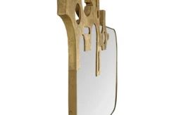 Casa Padrino Luxus Wandspiegel Bronzefarben 81 x 2,5 x H. 54 cm - Spiegel Savage mit Aluminiumrahmen in Bronzeoptik - Luxus Deko Accessoires