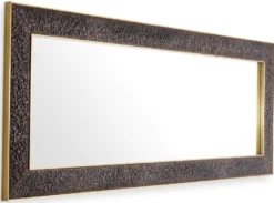 Casa Padrino Luxus Wandspiegel Bronze / Antik Messing 80 x 3,5 x H. 220 cm - Rechteckiger Spiegel - Wohnzimmer Spiegel - Schlafzimmer Spiegel - Garderoben Spiegel - Luxus Möbel - Luxus Interior