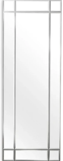 Casa Padrino Luxus Wandspiegel Silber 78,5 x 3,5 x H. 215,5 cm - Wohnzimmer Spiegel - Schlafzimmer Spiegel - Garderoben Spiegel - Luxus Möbel