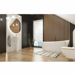 Casa Padrino Luxus Waschbecken Hochglanz Weiß H. 95 cm - Freistehendes Waschbecken