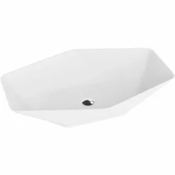 Casa Padrino Luxus Waschbecken Schale Hochglanz Weiß 56,5 cm - Badezimmer Accessoires