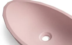 Casa Padrino Luxus Waschbecken Schale Rosa 60,9 x 29,7 x H. 11,9 cm - Handgefertigtes Beton Waschbecken - Badezimmer Accessoires - Luxus Badezimmer Zubehör