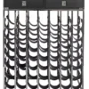 Casa Padrino Luxus Weinflaschen Regal mit 2 Schubladen Silber / Schwarz 84 x 25 x H. 104 cm - Weinregal