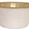Casa Padrino Luxus Weinkühler Messingfarben / Weiß Ø 46 x H. 22 cm - Gastronomie Accessoires