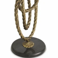 Casa Padrino Luxus Weinkühler mit Ständer Antik Messing / Schwarz H. 80,5 cm