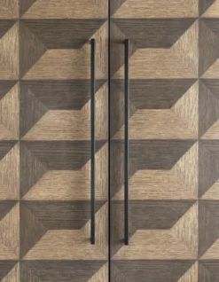 Casa Padrino Luxus Weinschrank mit 2 Türen Braun / Dunkelbraun / Schwarz 95 x 58 x H. 168,5 cm - Barmöbel - Luxus Qualität