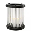 Casa Padrino Luxus Windlicht Kerzenleuchter in Bronze Finish, 26,5 x H. 33,5 cm