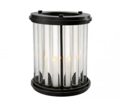 Casa Padrino Luxus Windlicht Kerzenleuchter in Bronze Finish, 26,5 x H. 33,5 cm