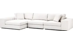 Casa Padrino Luxus Wohnzimmer Ecksofa Weiß / Schwarz 380 x 200 x H. 90 cm - Luxus Möbel