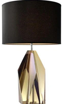 Casa Padrino Luxus Wohnzimmer Kristallglas Tischleuchte / Tischlampe - Hotel Kollektion