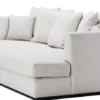 Casa Padrino Luxus Wohnzimmer Sofa Weiß / Schwarz 265 x 151 x H. 90 cm - Couch mit 7 Kissen - Luxus Wohnzimmermöbel