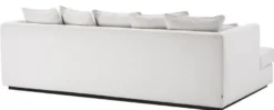 Casa Padrino Luxus Wohnzimmer Sofa Weiß / Schwarz 265 x 151 x H. 90 cm - Couch mit 7 Kissen - Luxus Wohnzimmermöbel