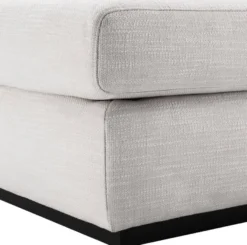 Casa Padrino Luxus Wohnzimmer Sofa Weiß / Schwarz 265 x 151 x H. 90 cm - Couch mit 7 Kissen - Luxus Wohnzimmermöbel