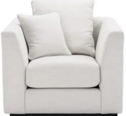 Casa Padrino Luxus Wohnzimmer Sessel Weiß / Schwarz 98 x 100 x H. 73 cm - Wohnzimmermöbel