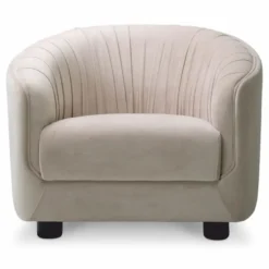 Casa Padrino Luxus Wohnzimmer & Hotel Sessel Creme / Schwarz 88 cm - Luxus Möbel