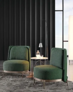 Casa Padrino Luxus Wohnzimmer & Hotel Sessel Grün / Bronze - Wohnzimmer & Hotel Möbel
