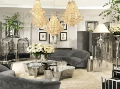 Casa Padrino Luxus Wohnzimmer Raumteiler Hellgrau 180 x H. 180 cm - Limited Edition
