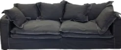 Casa Padrino Luxus Wohnzimmer Sofa Vintage Dunkelgrau 240 x 100 x H. 80 cm - Luxus Qualität