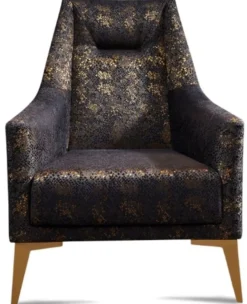 Casa Padrino Luxus Wohnzimmer Sessel Lila / Schwarz / Gold 70 x 95 x H. 96 cm - Wohnzimmer Möbel - Luxus Möbel