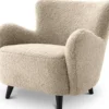 Casa Padrino Luxus Wohnzimmer Sessel Sandfarben / Schwarz 80 x 72 x H. 80 cm - Wohnzimmer Möbel - Luxus Möbel