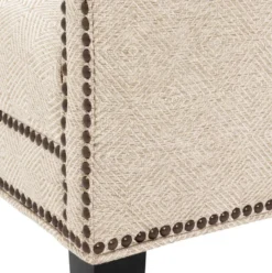 Casa Padrino Luxus Wohnzimmer Sessel Sandfarben / Schwarz / Messingfarben 75 x 80 x H. 75 cm - Luxus Möbel