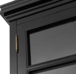 Casa Padrino Luxus Wohnzimmerschrank Schwarz 90 x 38 x H. 230 cm - Limited Edition