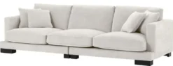 Casa Padrino Luxus Wohnzimmer Sofa Sandfarben / Schwarz 284 x 110 x H. 85 cm - Luxus Kollektion