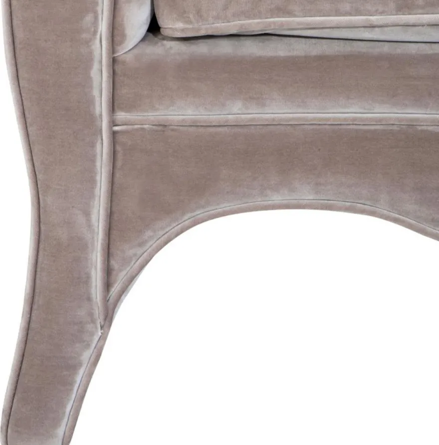 Casa Padrino Luxus Wohnzimmer Samt Sessel Grau 100 x 79 x H. 75 cm - Wohnzimmermöbel