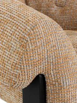 Casa Padrino Luxus Wohnzimmer & Hotel Sessel Beige / Schwarz H. 69 cm - Luxus Möbel