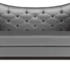 Casa Padrino Luxus Wohnzimmer Sofa Silber / Dunkelbraun 253 x 95 x H. 105 cm - Luxus Qualität - Luxus Wohnzimmer Möbel