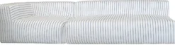 Casa Padrino Luxus Wohnzimmer Sofa mit Streifen Weiß / Blau 325 cm