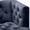 Casa Padrino Luxus Wohnzimmer Sessel Mitternachtsblau / Schwarz / Messingfarben 93 x 85 x H. 79 cm - Chesterfield Möbel