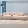 Casa Padrino Luxus Wohnzimmer & Hotel Sofa Linke Seite Beige 320 cm - Luxus Möbel