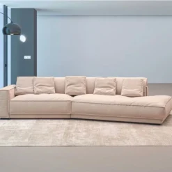 Casa Padrino Luxus Wohnzimmer & Hotel Sofa Linke Seite Beige 320 cm - Luxus Möbel
