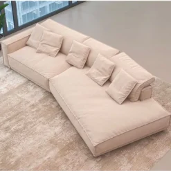 Casa Padrino Luxus Wohnzimmer & Hotel Sofa Linke Seite Beige 320 cm - Luxus Möbel