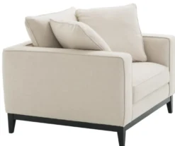 Casa Padrino Luxus Wohnzimmer Sessel Naturfarbig 116 x 106 x H. 94 cm - Luxus Möbel