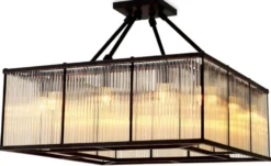 Casa Padrino Luxus Wohnzimmer Deckenleuchte Bronze 80 cm
