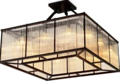 Casa Padrino Luxus Wohnzimmer Deckenleuchte Bronze 80 cm